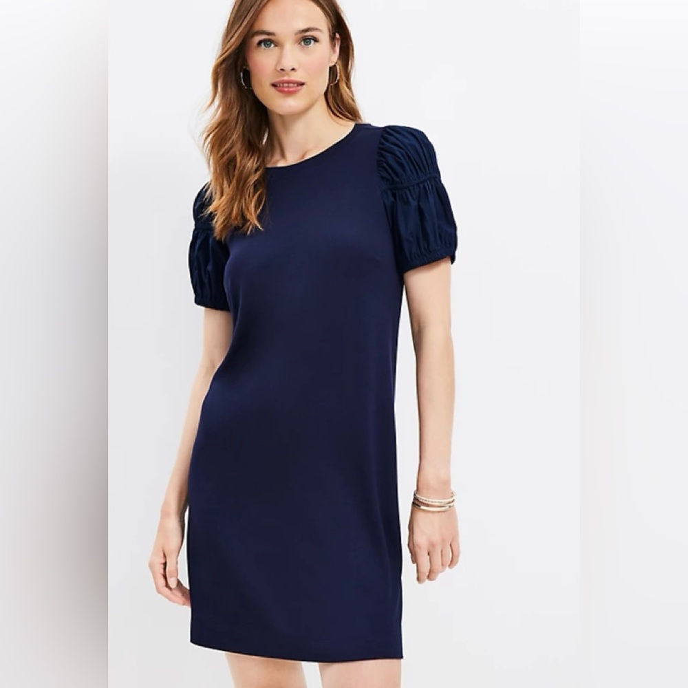 Frame navy cotton short sleeved dress size small